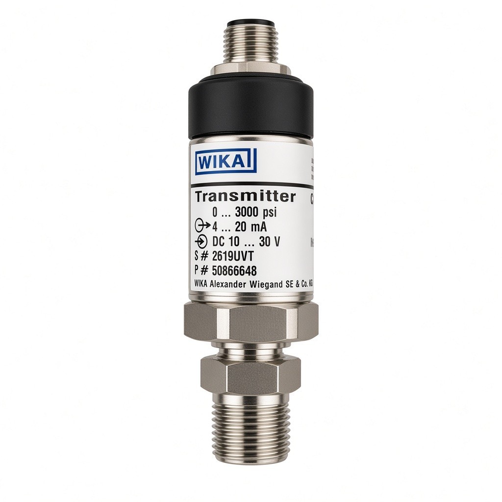 WIKA Pressure Transmitter 0-3000 psi 4-20mA 10-30V DC S#2619UVT