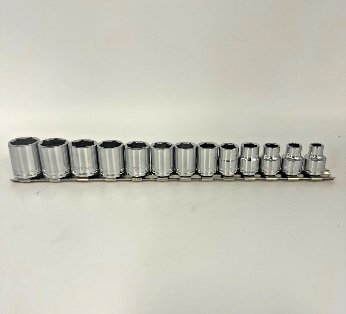 Vintage Blackhawk By Proto 213B 3/8 Drive Metric 6-Pt Socket Set 13pc USA
