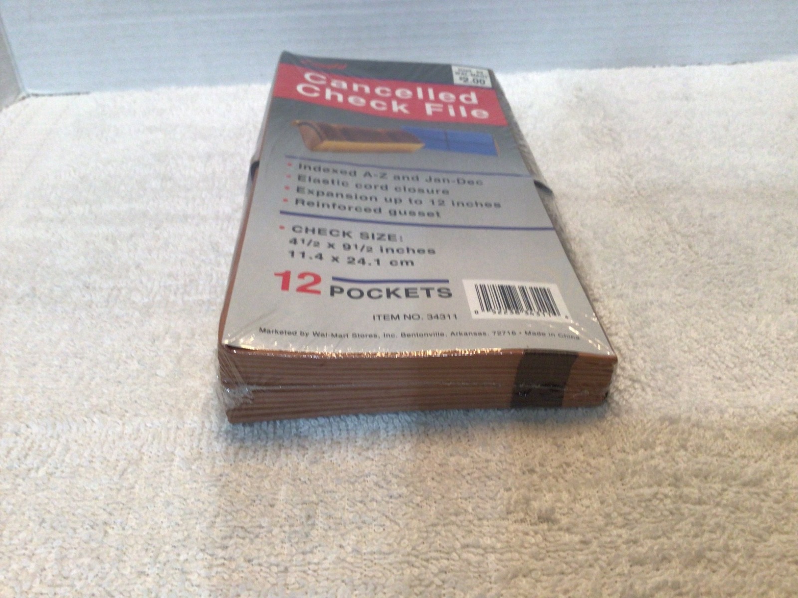 Expandable Cancelled Check File 4.5″ x 9.5″ NEW SEALED