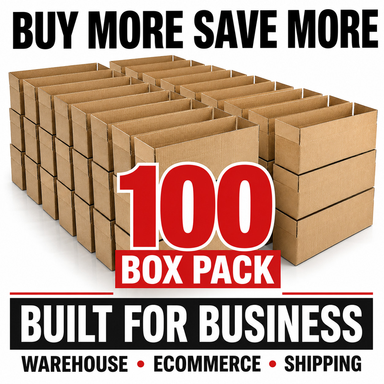 100 Pack 22x6x6 Corrugated Shipping Boxes Kraft Cardboard Mailer Packing Boxes