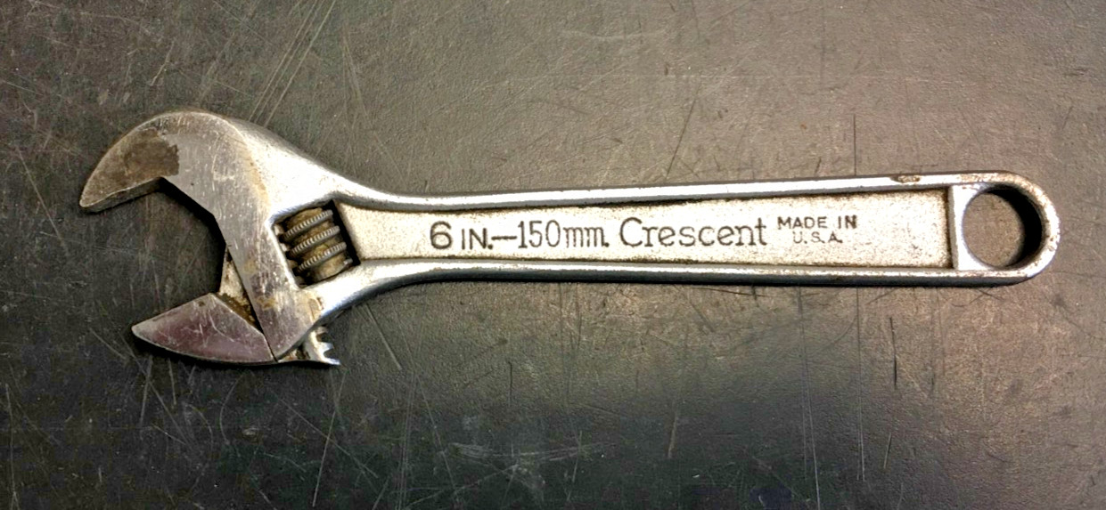 Crescent Crestoloy 6IN-150mm, Adjustable Wrench, USA, VINTAGE