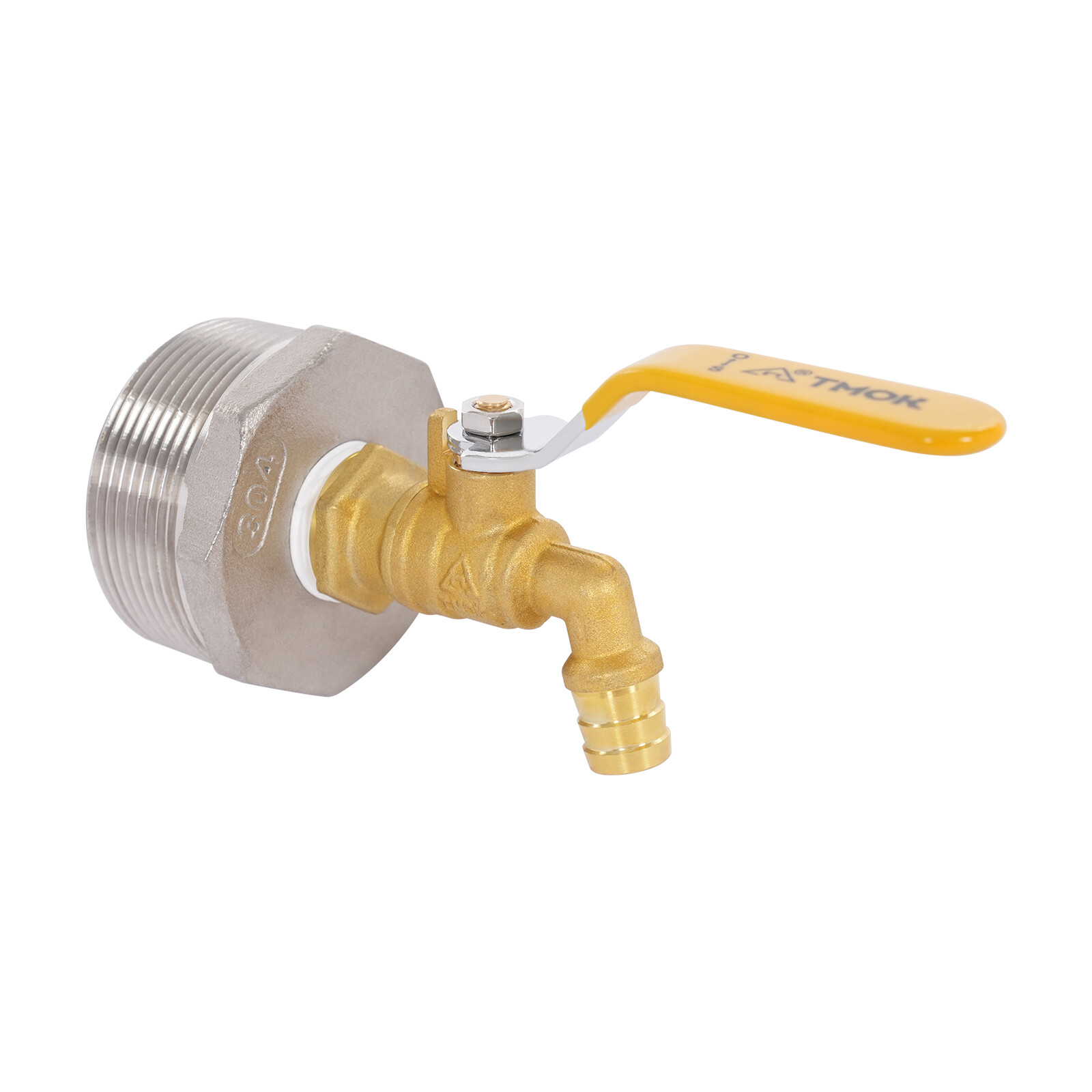 4pcs Rain Barrel Spigot Brass Barrel Faucet For 55 Gallon Drum W/ 4 PTFE Tapes