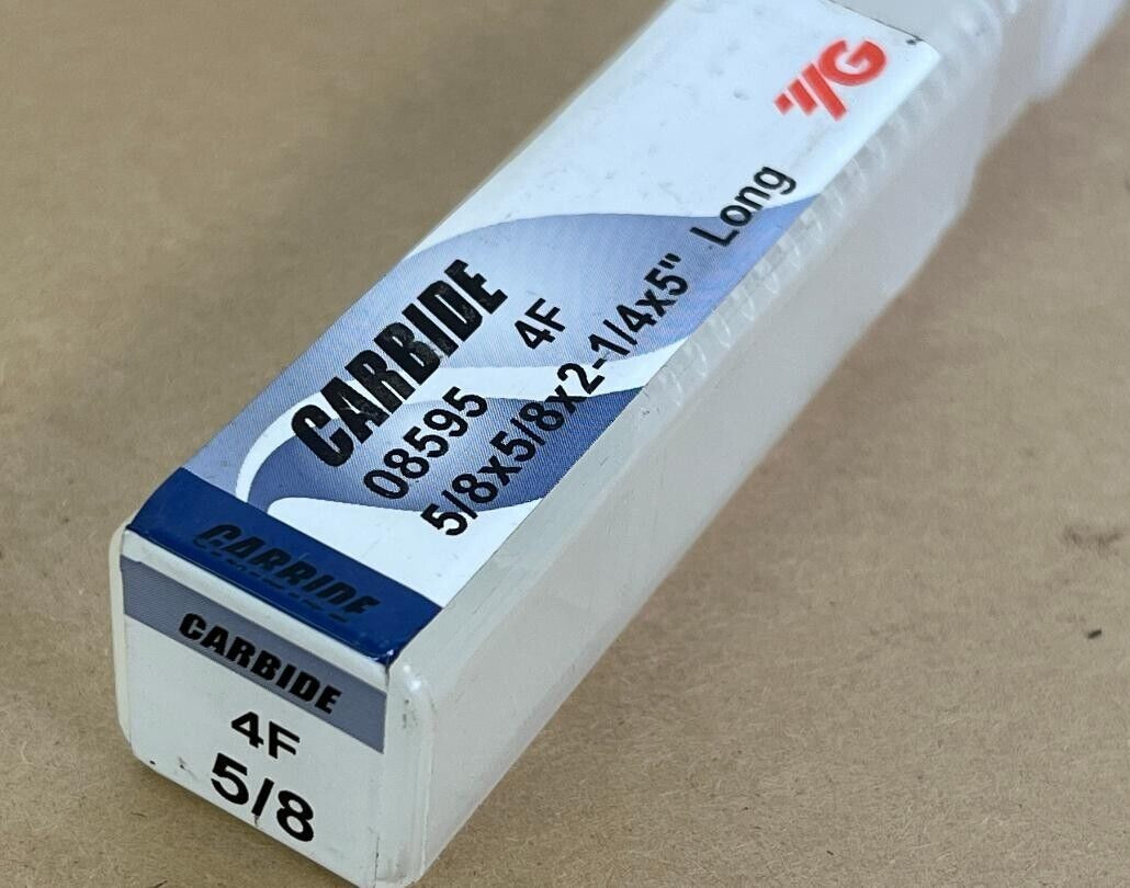 YG1 08595 4F 5/8 5/8X5/8X2-1/4X5″ LONG 4 FLUTE CARBIDE END MILL KOREA