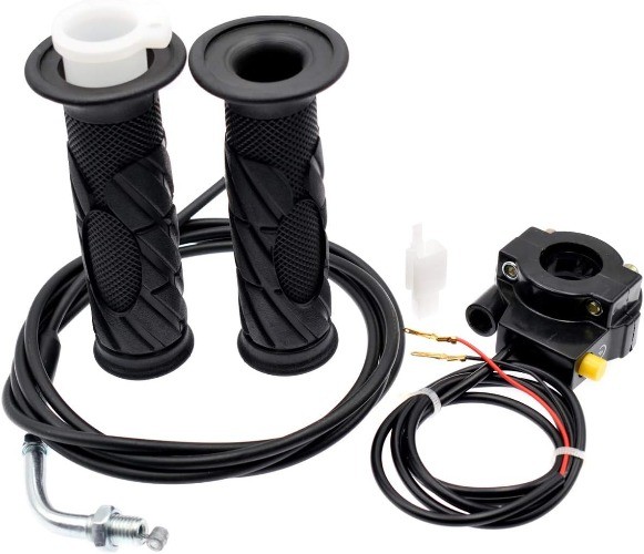 7/8 Inch 22mm Twist Throttle Accelerator Handle Grips and 75″ Long Throttle Cabl