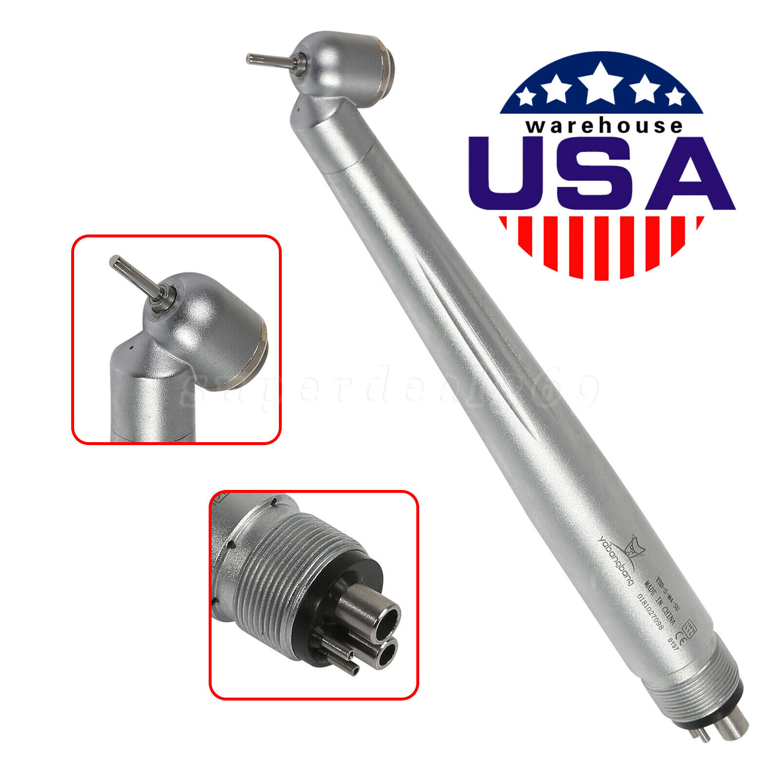 LED E-generator /No-LED Dental 45 Degree Handpiece High Speed 4Holes Turbine OR