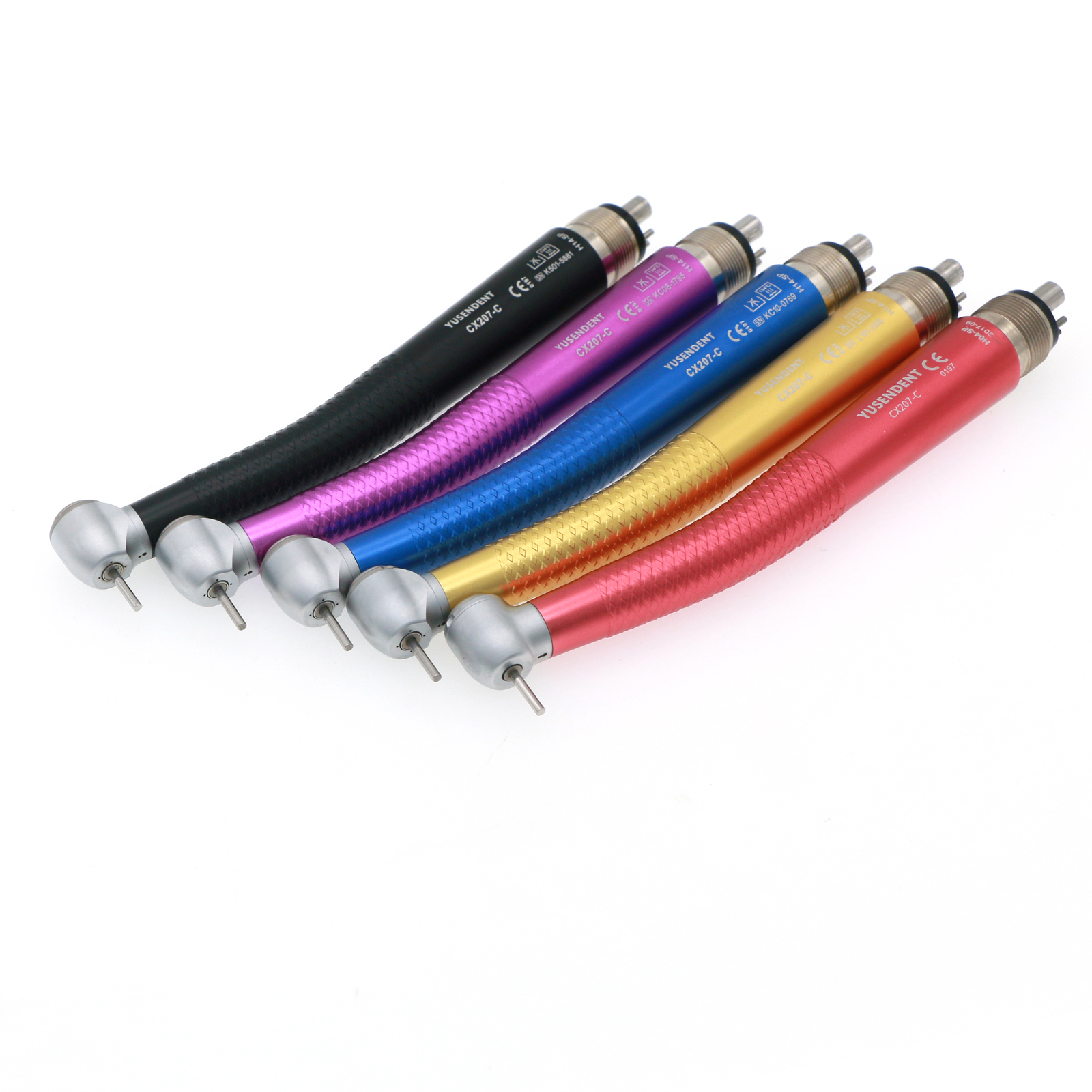 US COXO Dental High Speed Air Turbine Handpiece 4Holes Colorful CX207-C Standard