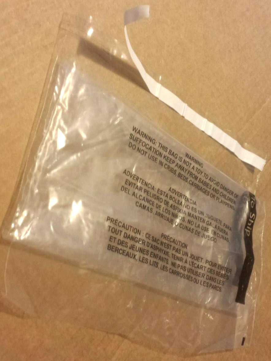 250/CS 24×30 Suffocation Warning Bags Clear, Permanent Seal with “Ready To Ship”