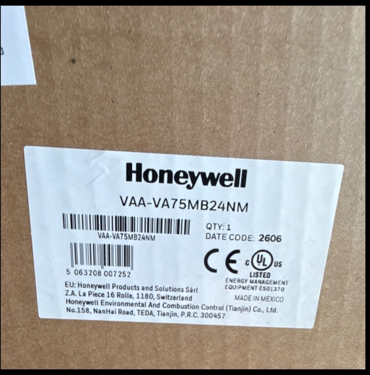 HONEYWELL VAV CONTROLLER – HONEYWELL VAA-VA75MB24NM