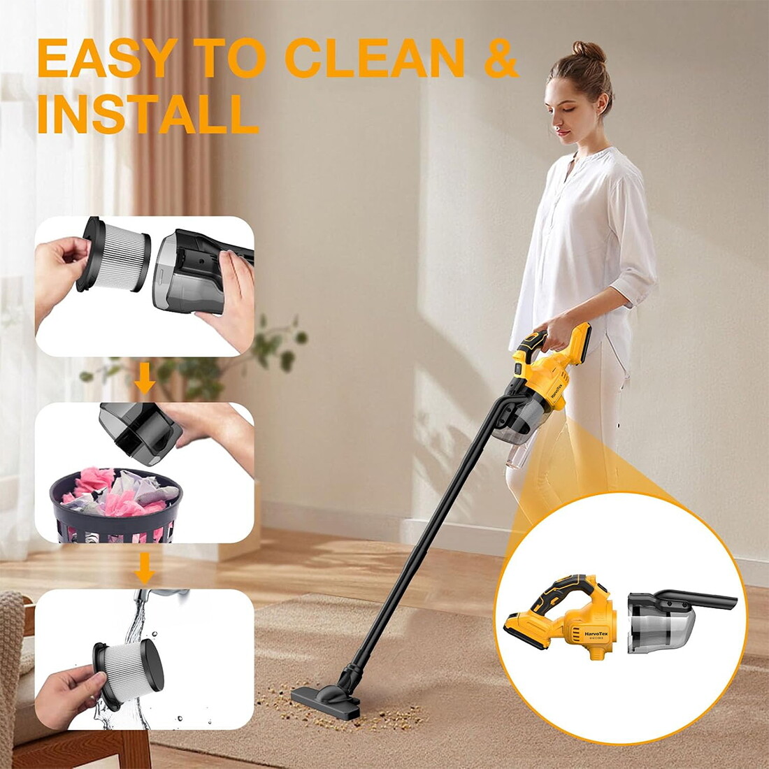 Cordless Vacuum for DeWalt 20V Battery,5 in 1 Handheld Electric Vacuum Cleaner