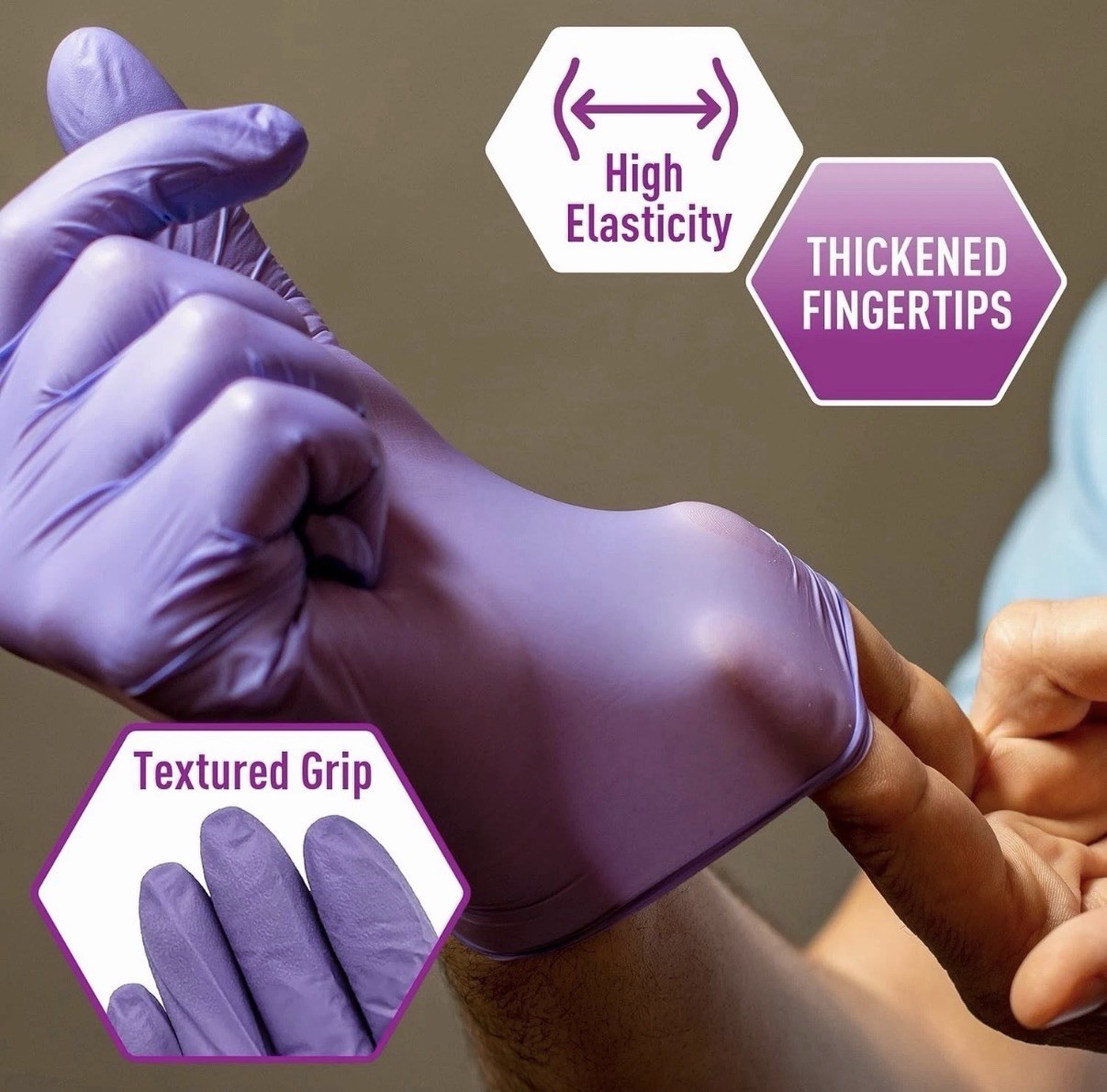 MED PRIDE Blue Nitrile Exam Gloves Medical Disposable Powder & Latex-Free 200ct