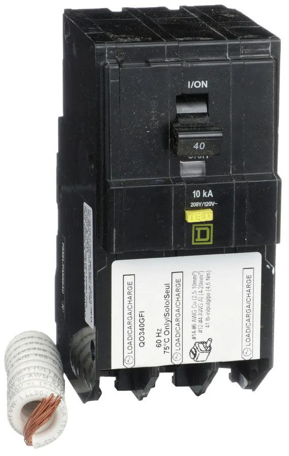 NIB – Square D – QOB340GFI – Miniature Circuit Breaker, Qo, 40A, 3 Pole, Ground