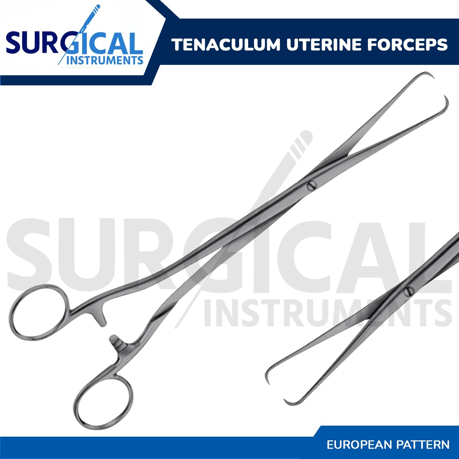 Tenaculum Uterine Forceps Surgical Veterinary OB/GYN – European Pattern German G