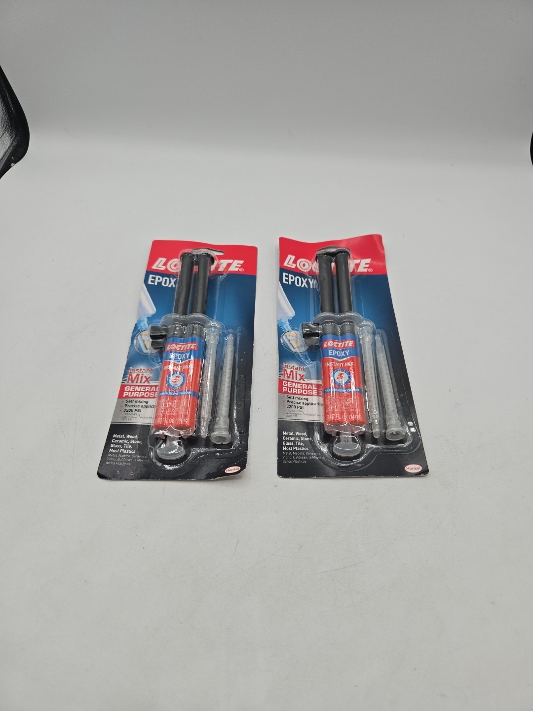 Loctite 1365868 2 Part Epoxy Instant Mix 5 Minute Syringe Adhesive Pack of 2