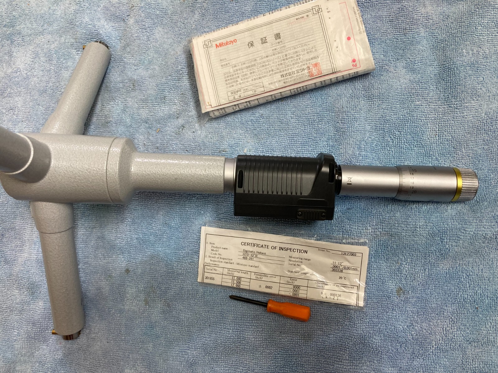 Mitutoyo 468-281 Digital 3-Point Bore Micrometer 11-12″(279.4-304.8MM)