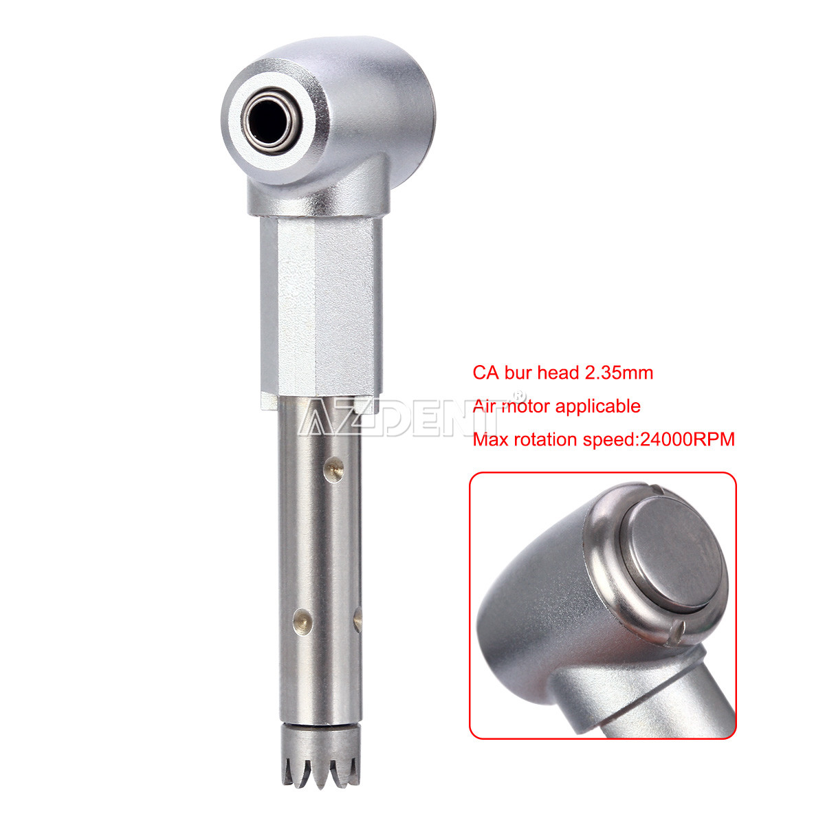Dental Intra Head 1:1 Push Button Inner Spray Contra Angle Low Speed Handpiece