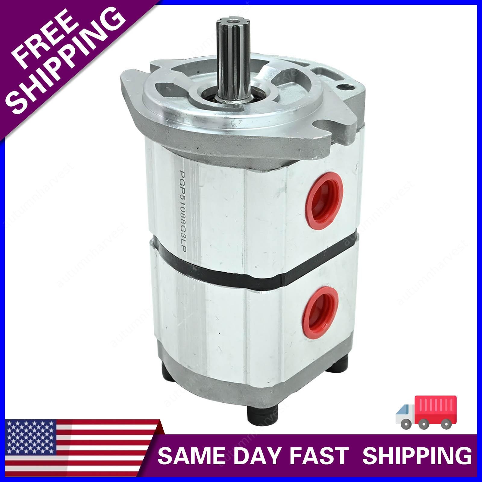 For AGT Skid Steer KTT23 Hydraulic Gear Pump Two-Section 6-12 GPM