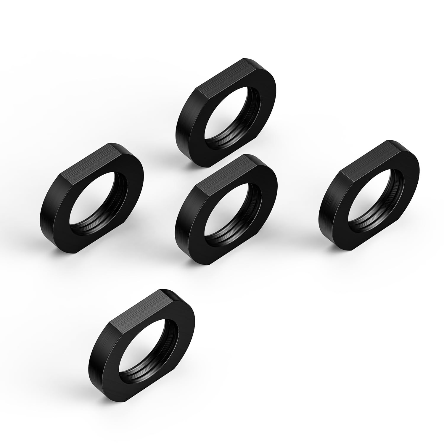 Jam Nut 1/2×28,5/8×24 Steel Black 5 Pack (1/2×28) 1/2×28,