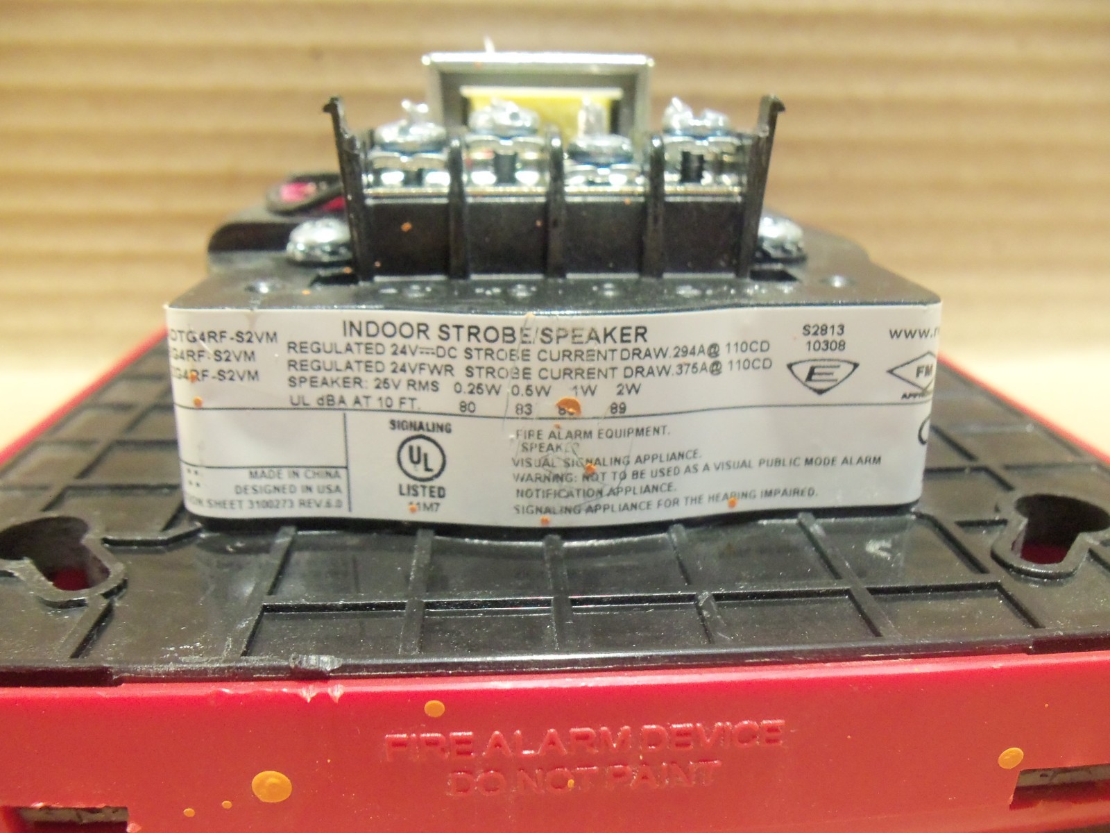 EST EDWARDS G4RF-S2VM INDOOR VISUAL STROBE & AUDIBLE SPEAKER HORN FIRE ALARM