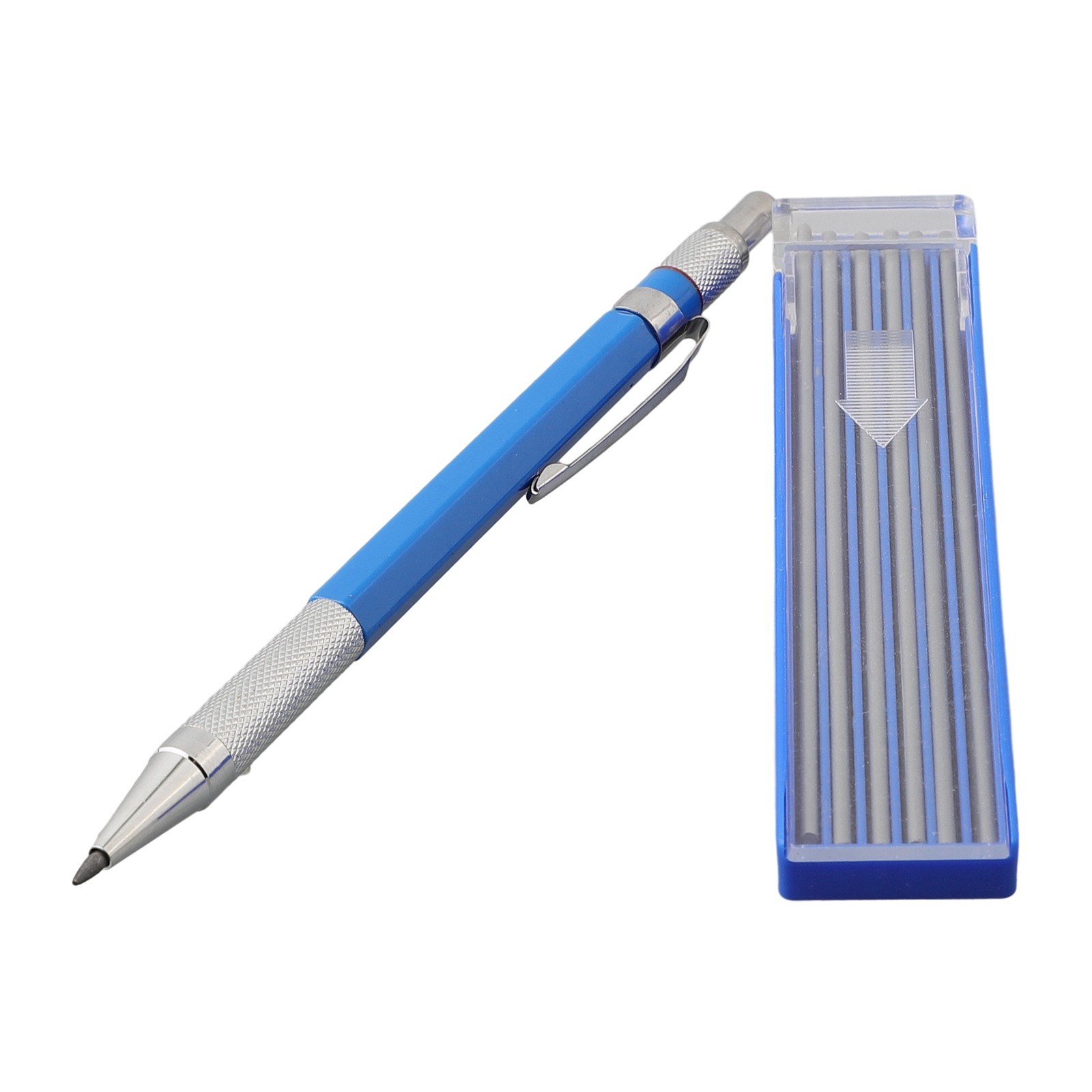 .Silver Streak Welders Pencil With 12 Pcs Round Silver Refills, Metal Marker.