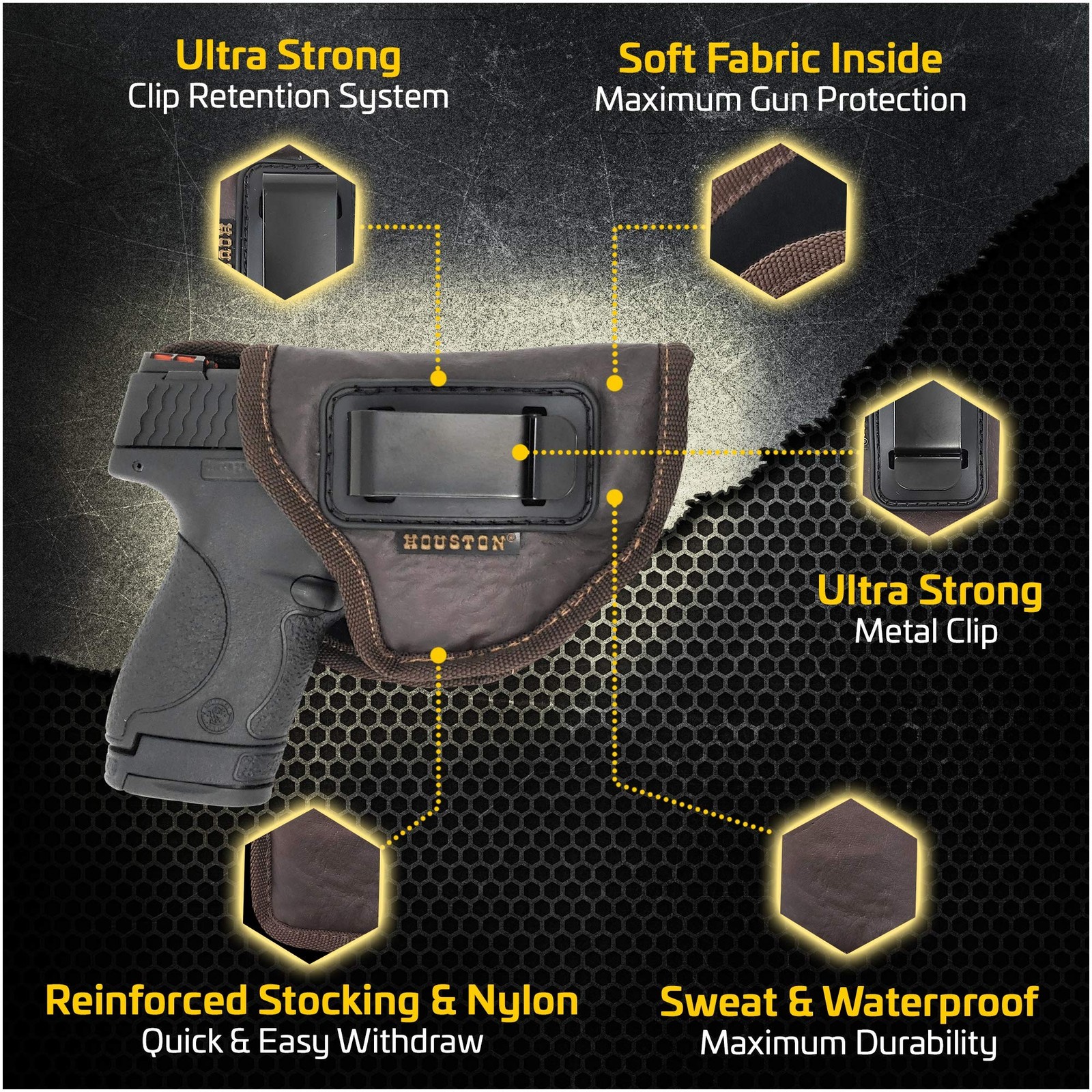 Inside Waistband Gun Holster for Men/Women for Glock 26/27/33, M&P Shield, XD…
