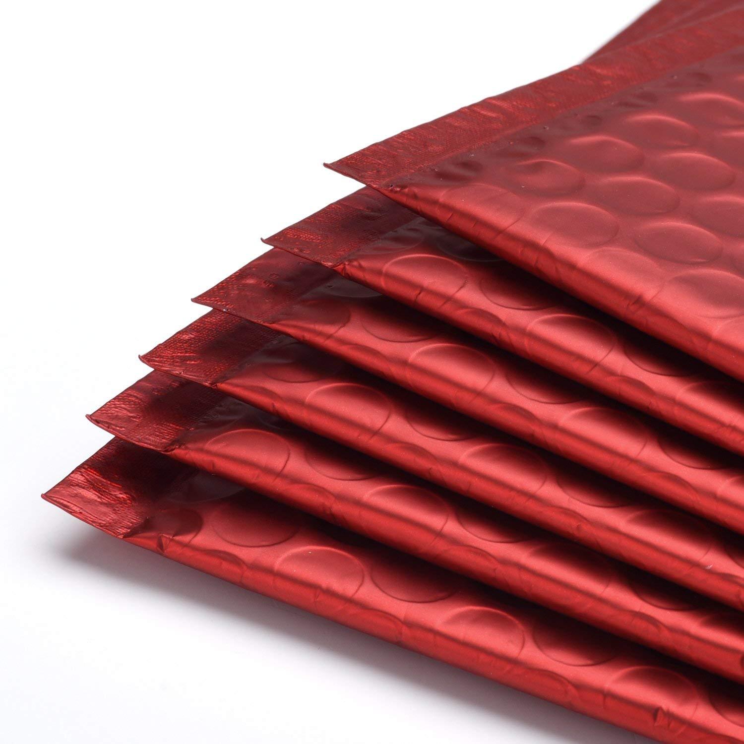 #000 Matte Metallic Colorful Poly High Bubble Mailers Envelopes 4×8 (Inner 4×7)