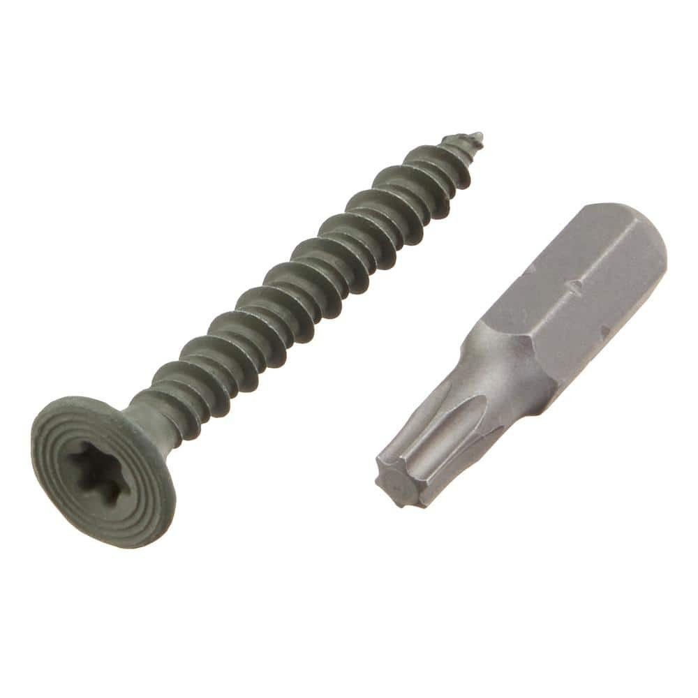 Ribbed Flat Head T25 Star Drive Cement Board Screw #9 x 1-5/8 in. (575-Pack)
