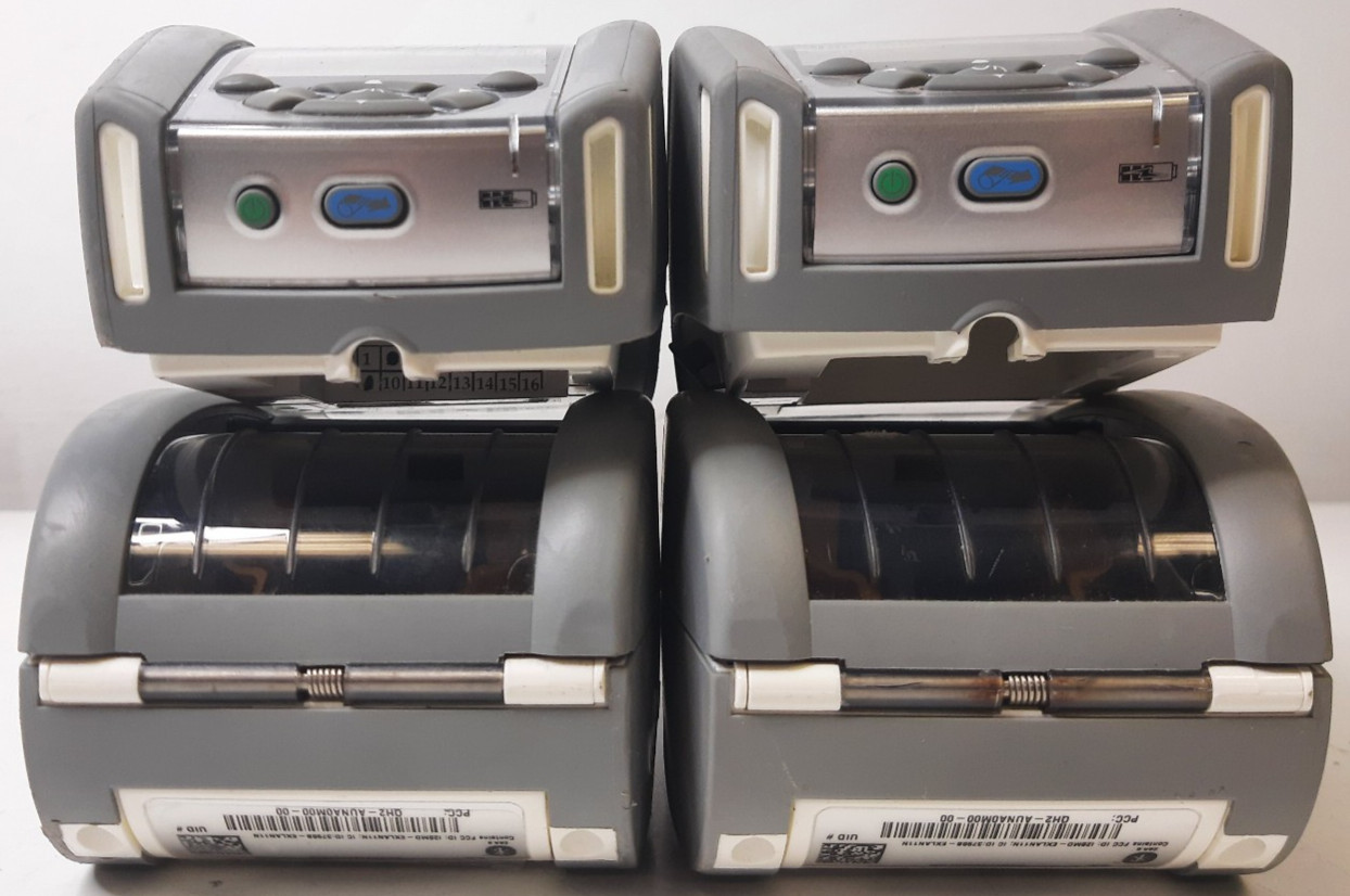 4 Lot Zebra QLn220 Mobile Bluetooth Label Printer Tested NO BATTERY/POWER CORD