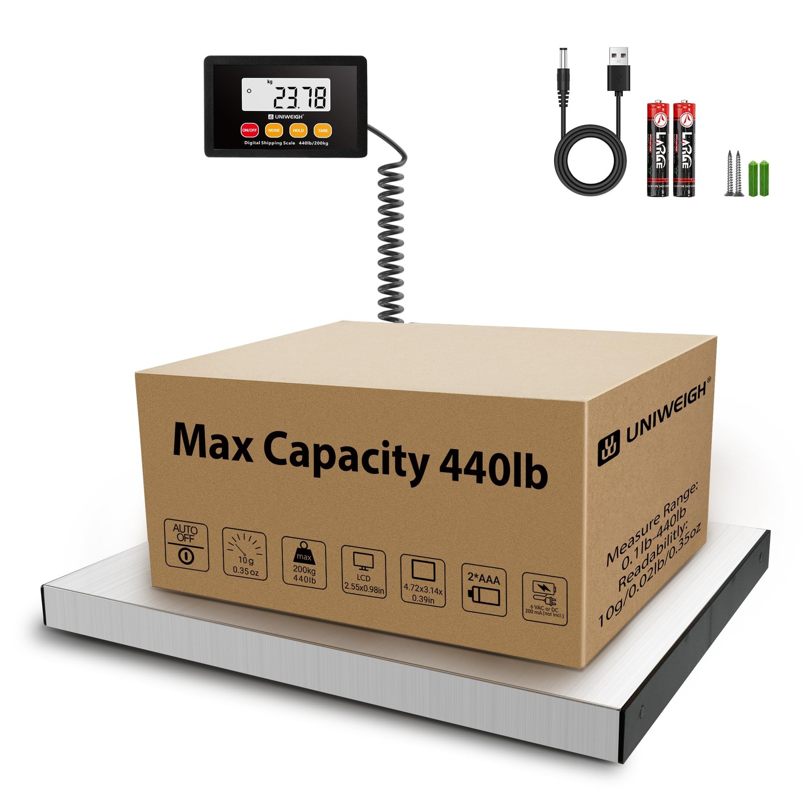 Bascula Postal De Acero Inoxidable Với Funciones De Retencion De Lujo Pro