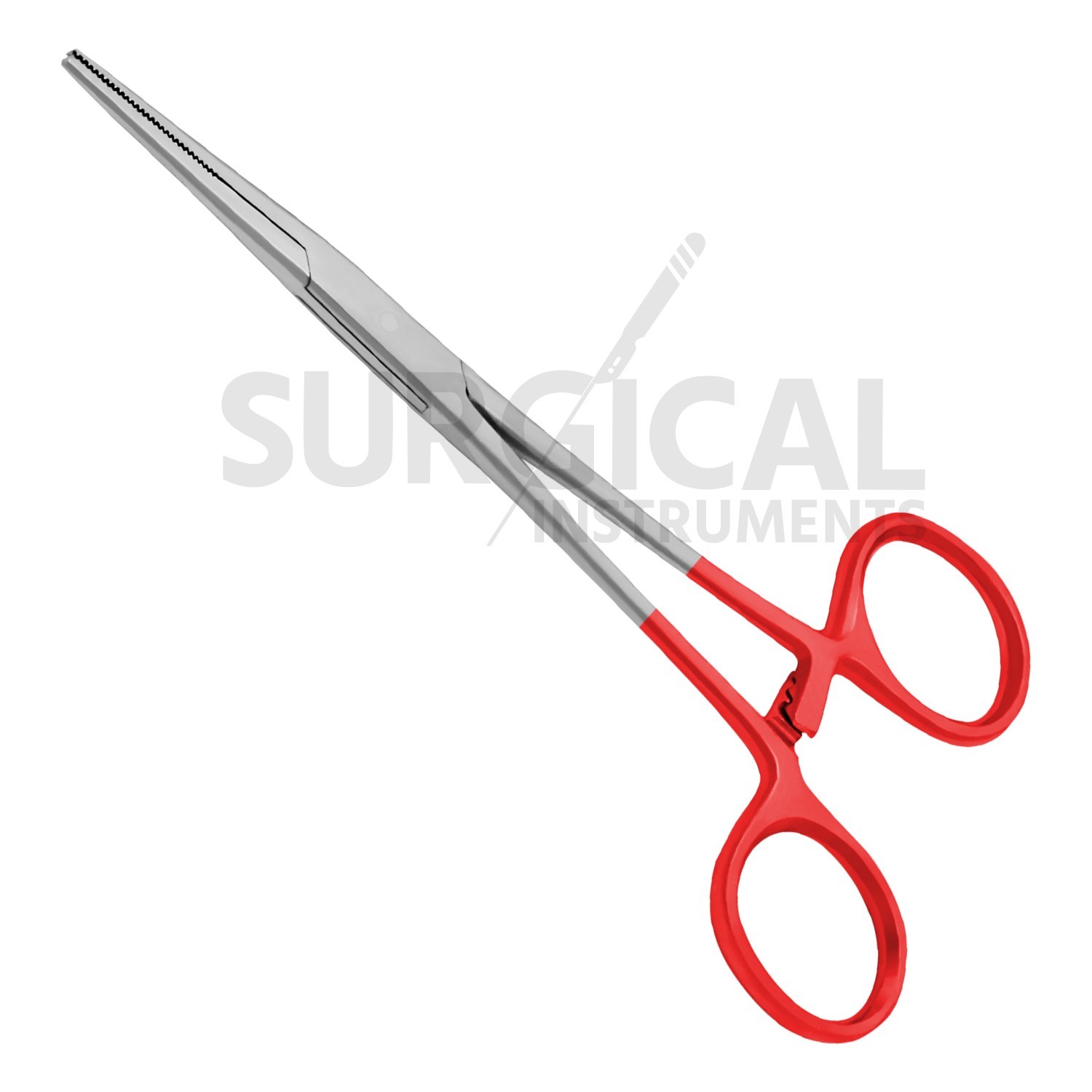 RED – 6 Pcs Kelly Hemostat Forceps 5.5″ Straight Surgical Dental German Grade
