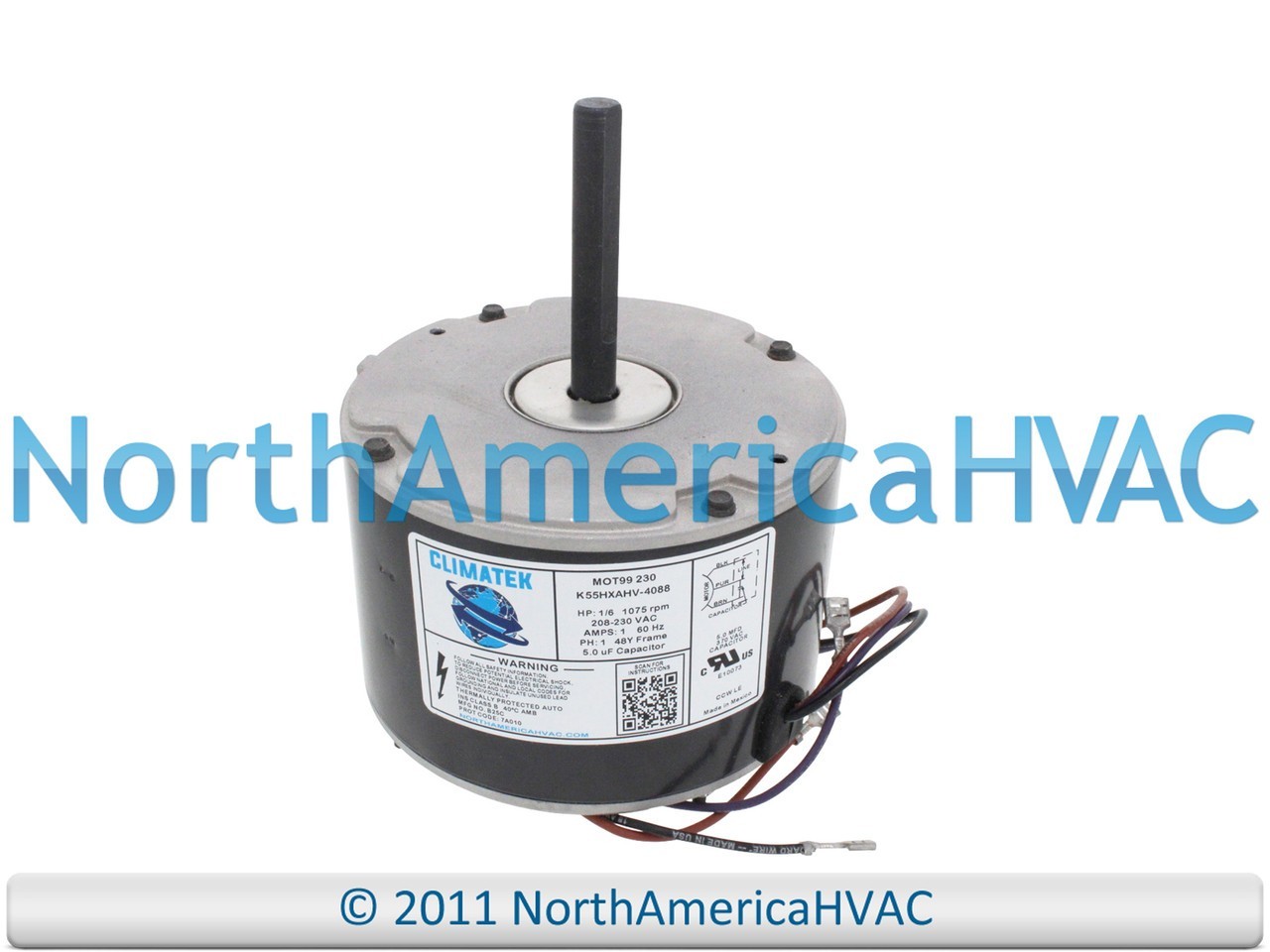 ClimaTek Condenser Fan Motor 1/6 HP MOT99-230