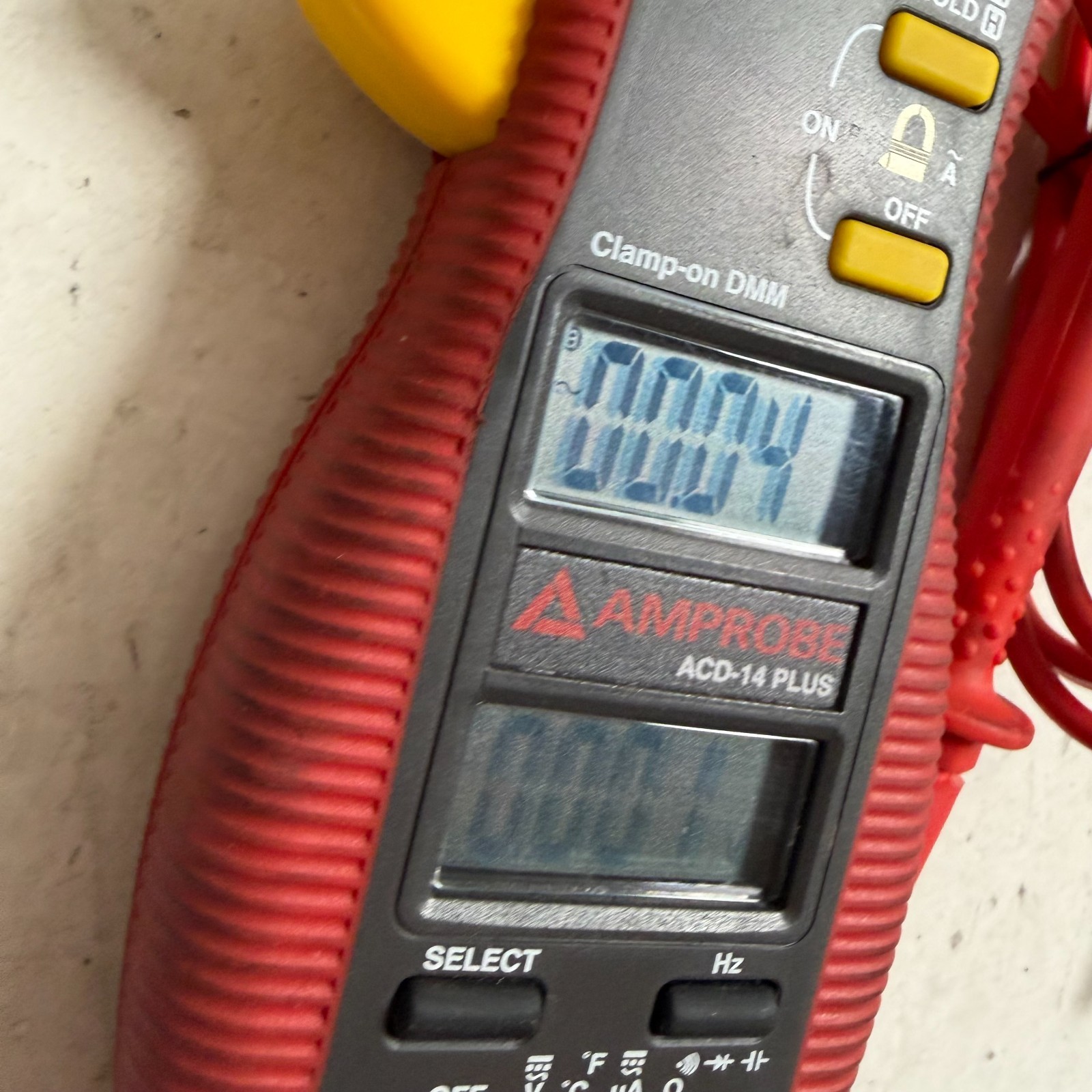 Amprobe ACD-14 PLUS Red CAT III 600V Handheld Dual Display Clamp-On Multimeter