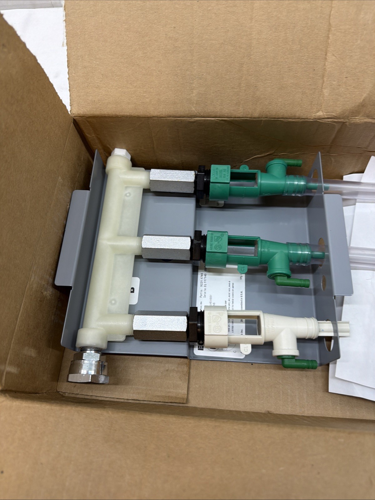 ECOLAB C&CLN 3VLV LLHS Assy 3 Valve Chemical Cleaning Dispenser # 9221-1785