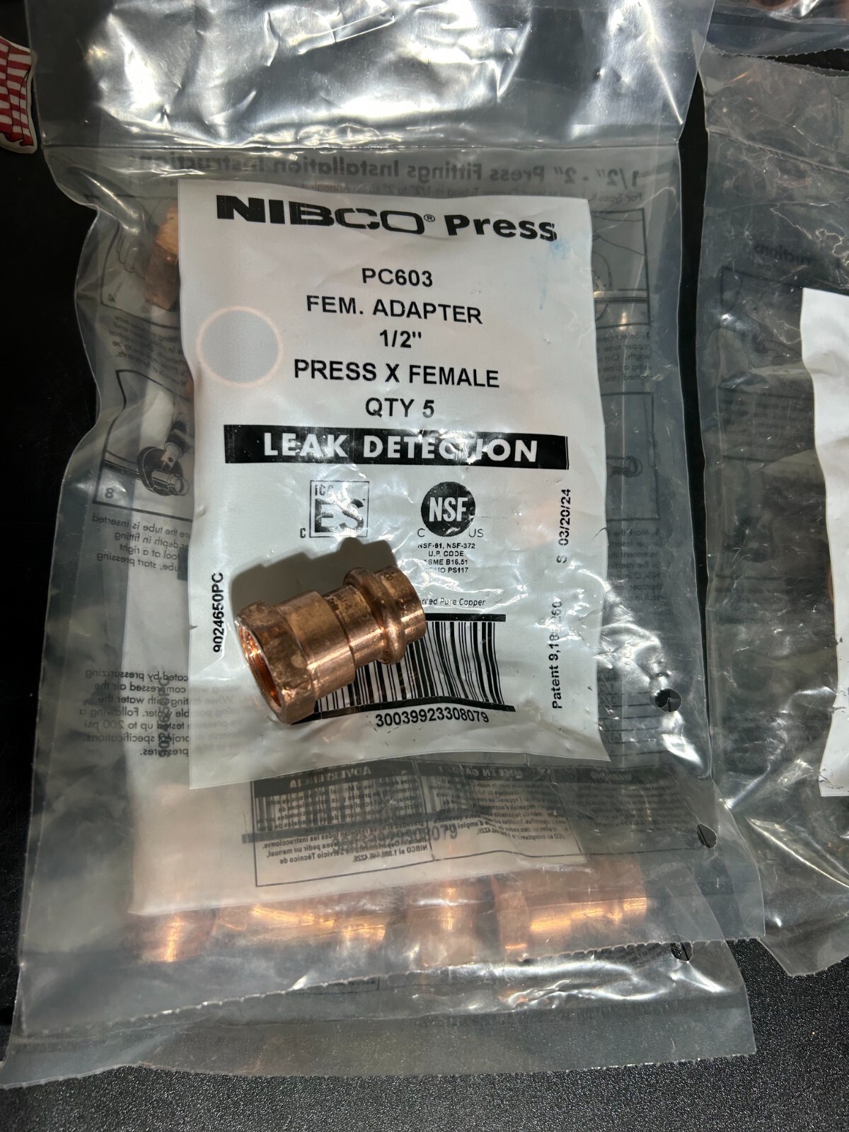 80 – NIBCO VIEGA PROPRESS COPPER FITTINGS 1/2″ PRO PRESS MADE IN USA