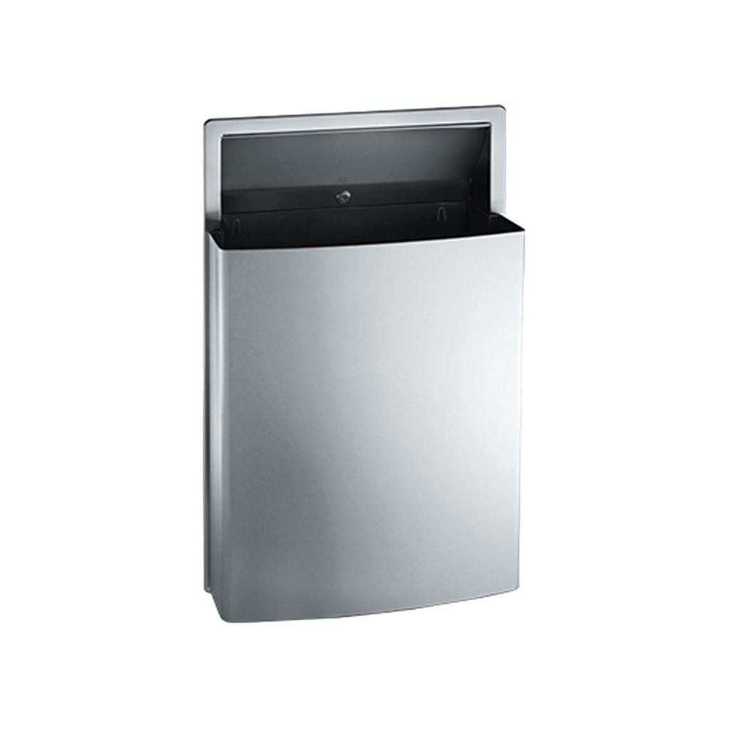 ♻ ASI 10-20458 Semi-Recessed Stainless Steel Waste Receptacle, 11.2 Gal. ♻