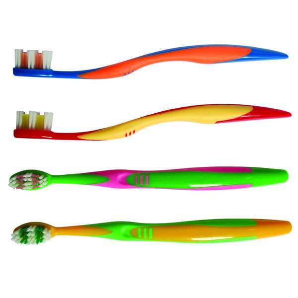 Oraline Junior Toothbrush Stage 4, 32 Tuft Soft, 2 Color Handle