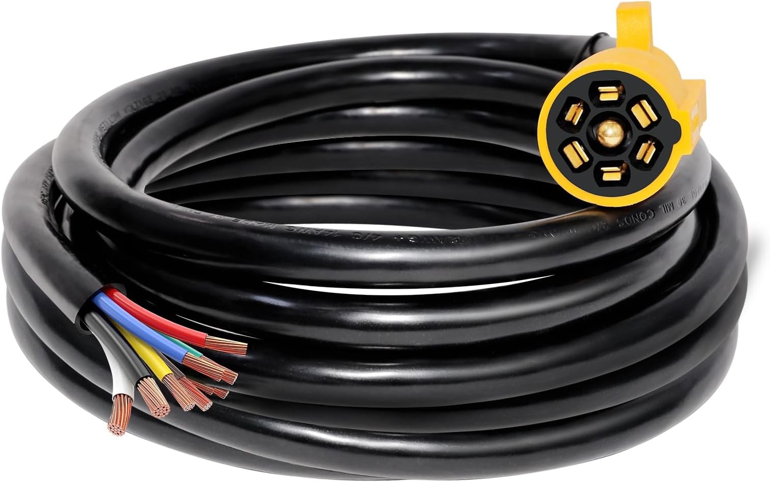MECMO 16ft Replacement 7-Pin RV Blade Trailer Wiring Harness Plug Heavy Duty …