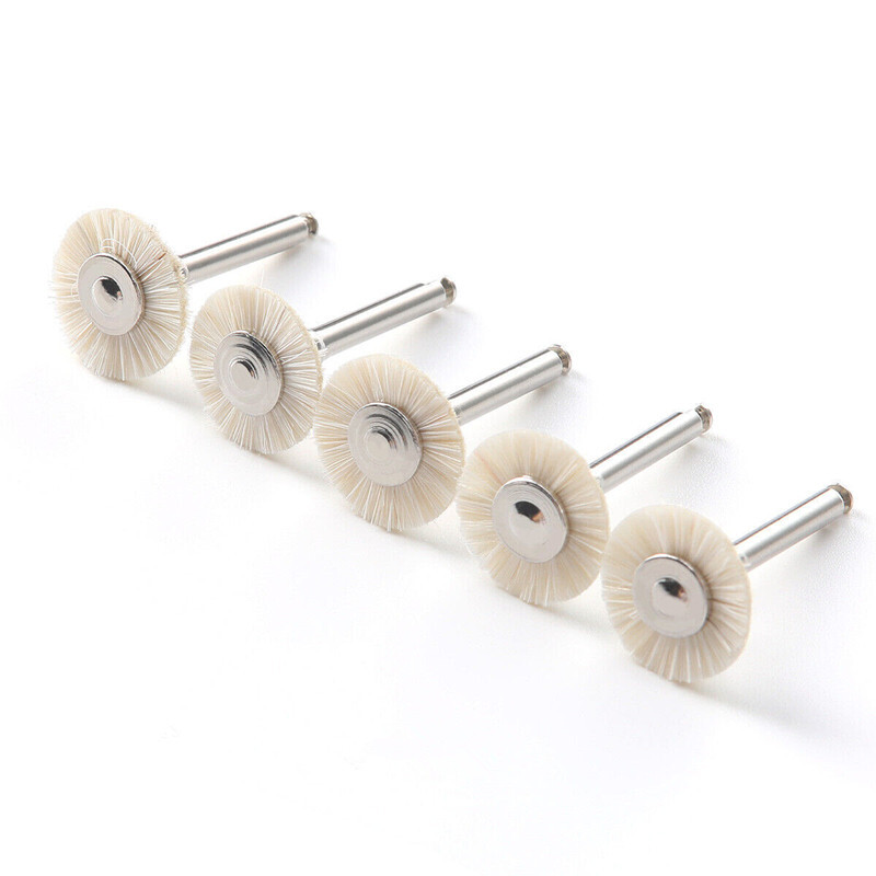 5Pc Goat Hair Dental Polishing Brush Wheel 2.35mm Contra Angle RA Latch Type HOT