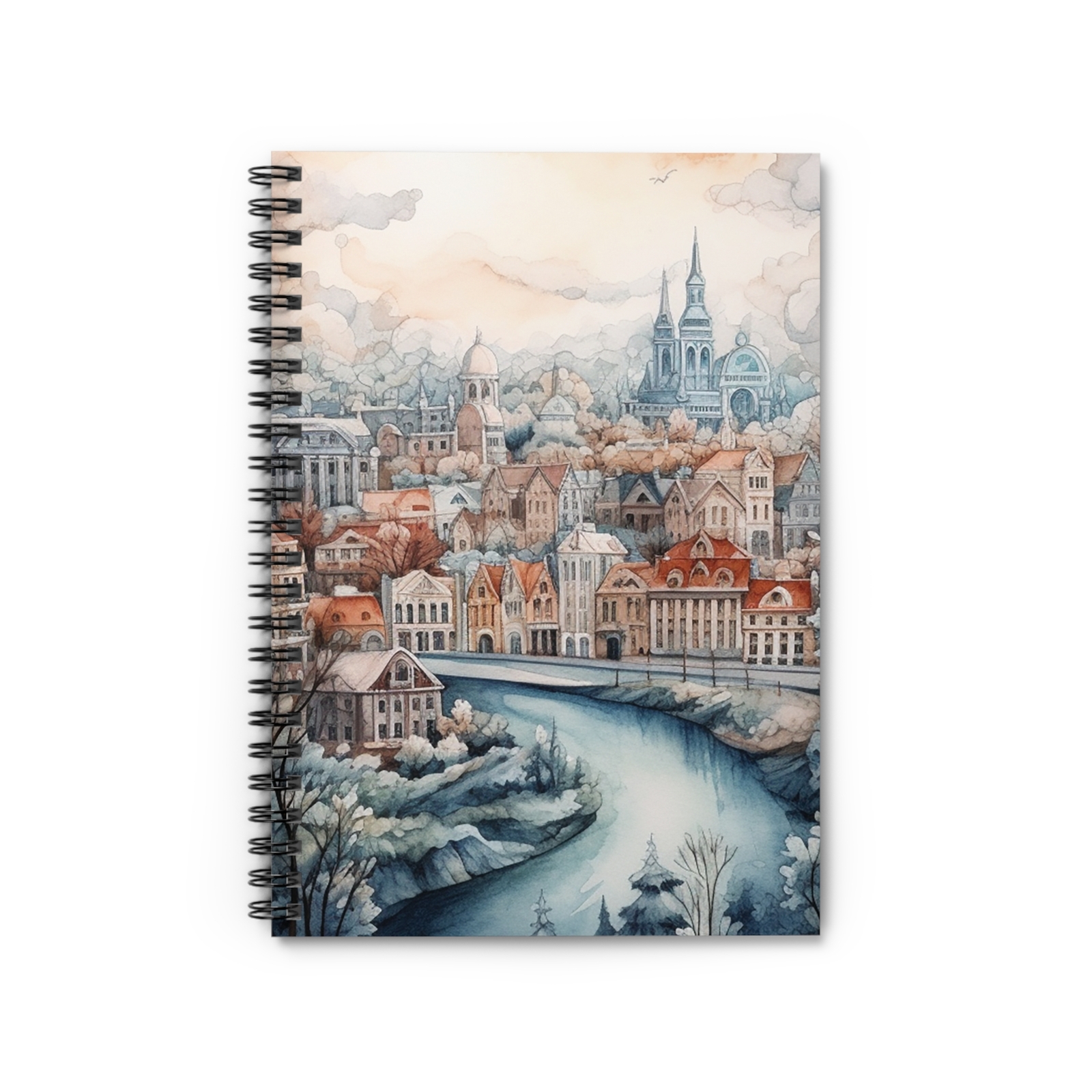 Bucharest Romania – Romanian Gift – Travel Diary – Ruled Line Spiral Notebook