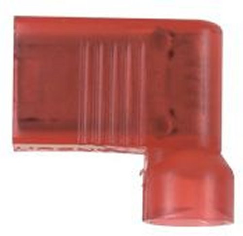 100 Pack 22-18 AWG Nylon Female Flag Terminal Right Angle 1/4″ Tabs USA Made