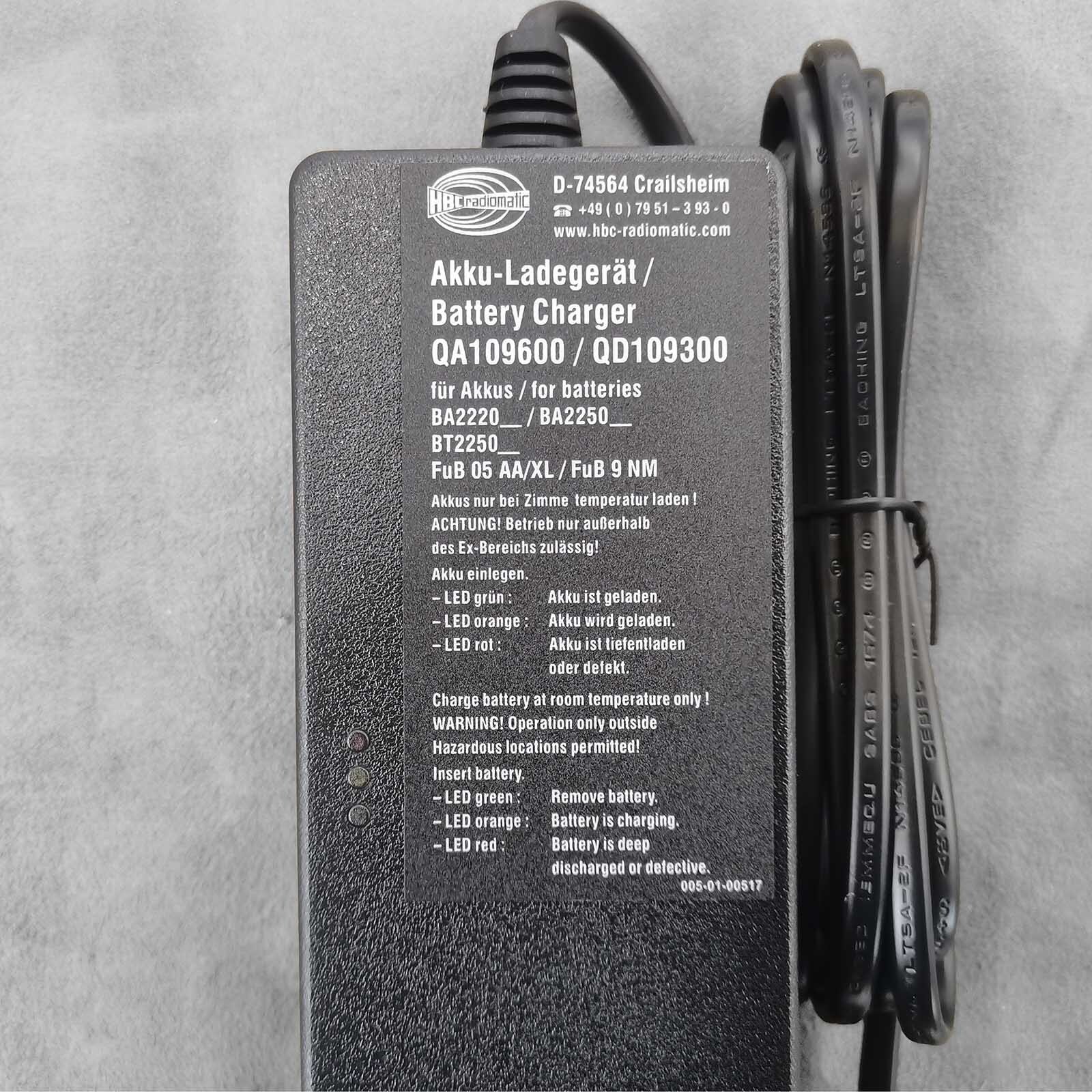Battery Chargers for BA225030 HBC Radiomatic 220V QA109600 QD109300 #T516 YS