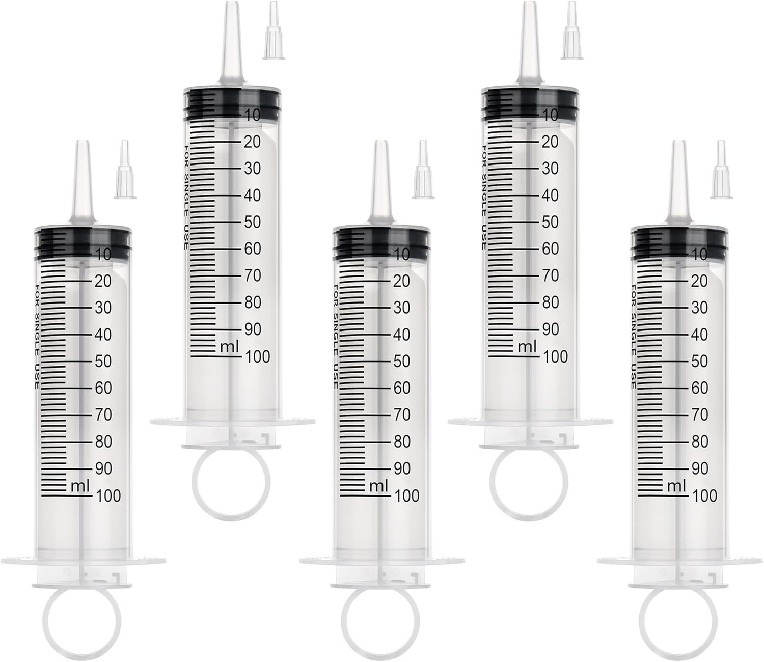 100ml Large Syringe, Plastic Syringes for Liquid with Tip Adapter, Epoxy Syringe