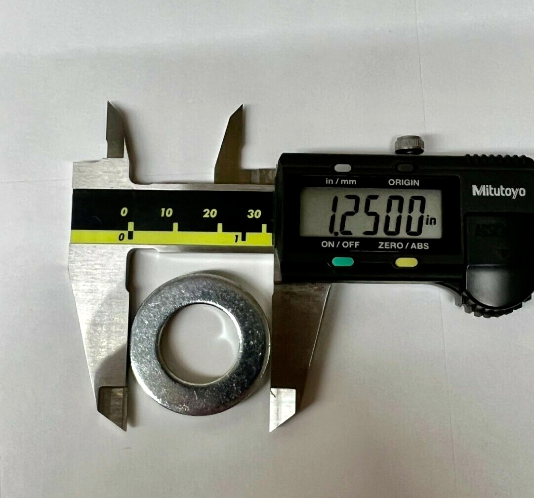 (50) 5/8” bolt size 11/16 X 1-1/4 X 1/8 Flat Washer Steel Zinc .69 1.25 .125 USA
