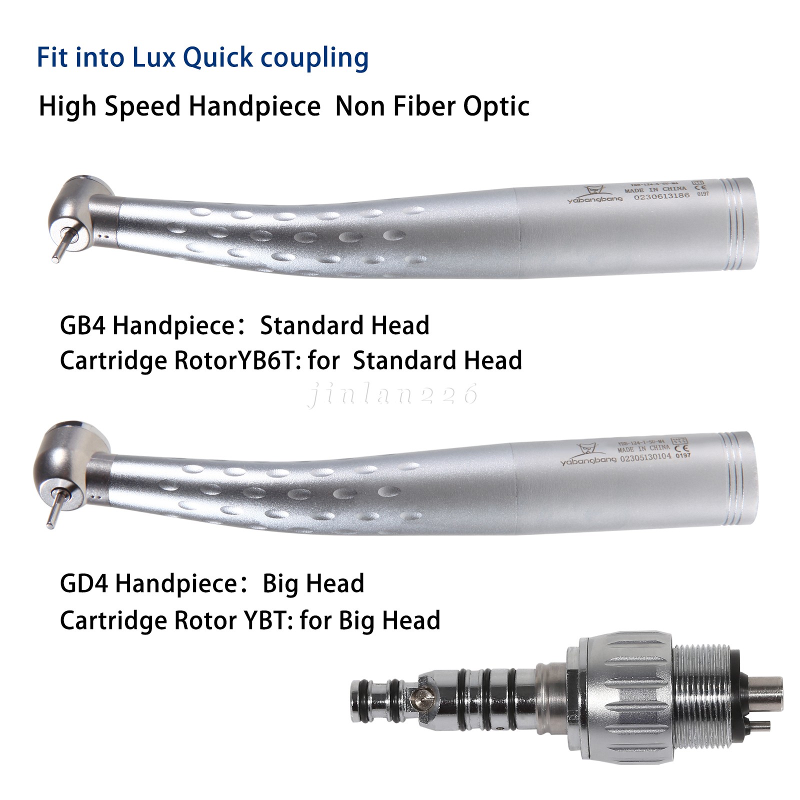 KAVO Style Dental Fiber Optic High Speed Handpiece LED Quick Coupler 4Hole 6 Pin