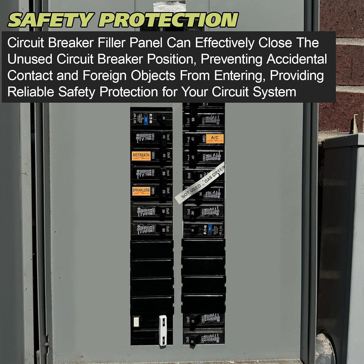 Breaker Filler Plate for Eaton Circuit Breaker | BRFPP Breaker Panel Blanks for