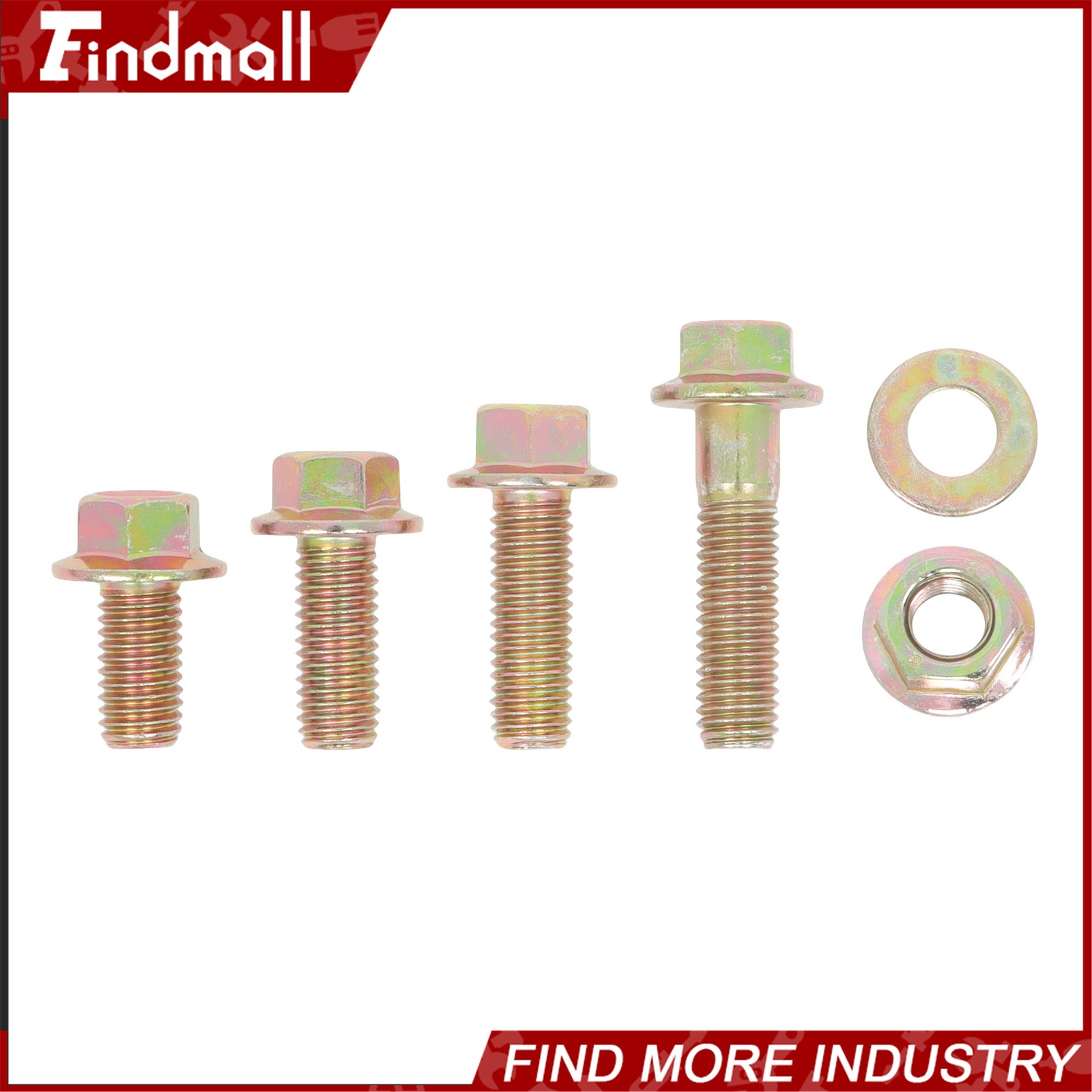 521 x M10 M8 M6 Flange Bolts Assortment Kit 8.8 Grade Alloy Steel for Industrial