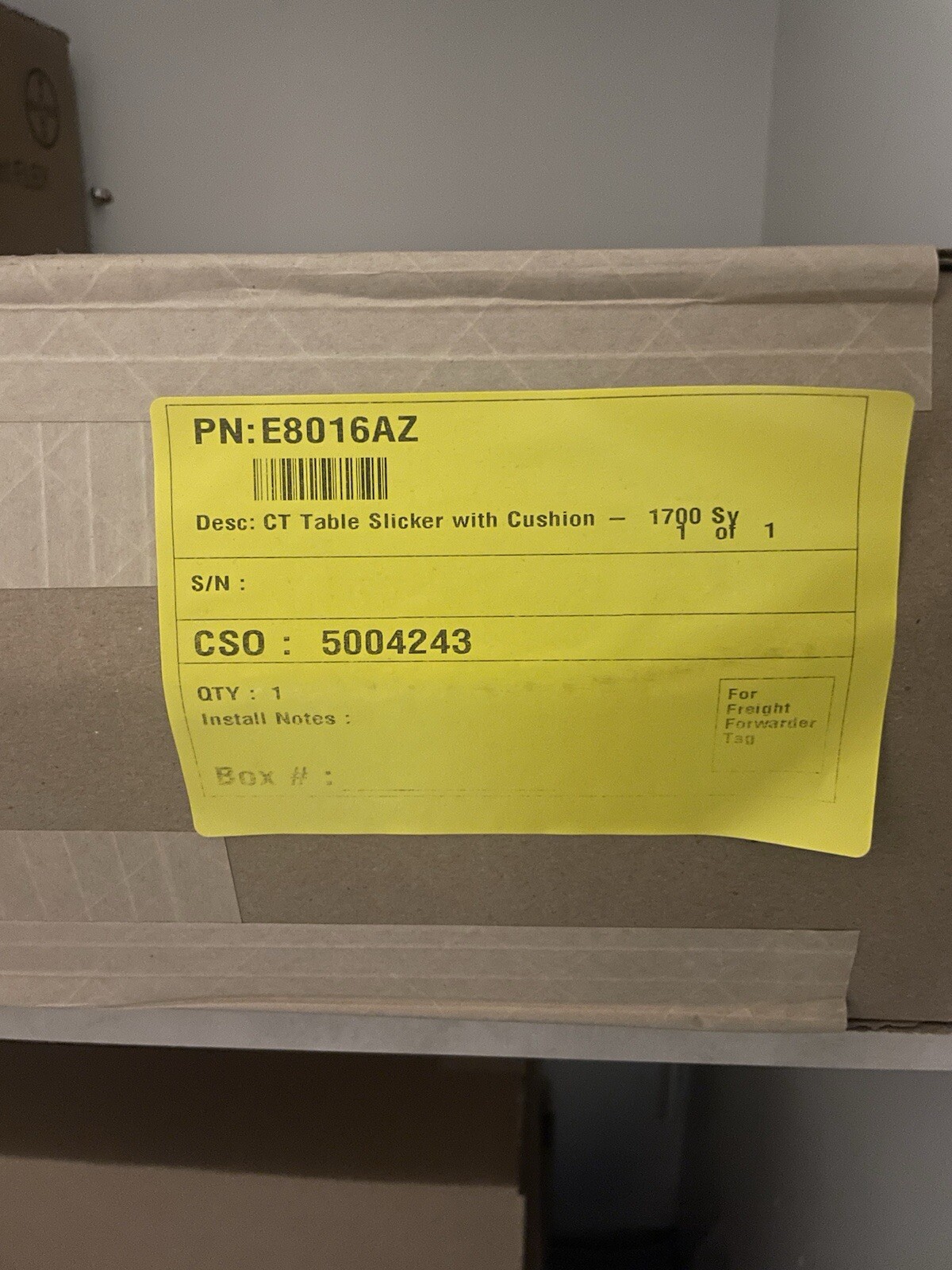 GE CT Table Slicker With Cushion VT 1700 Table
