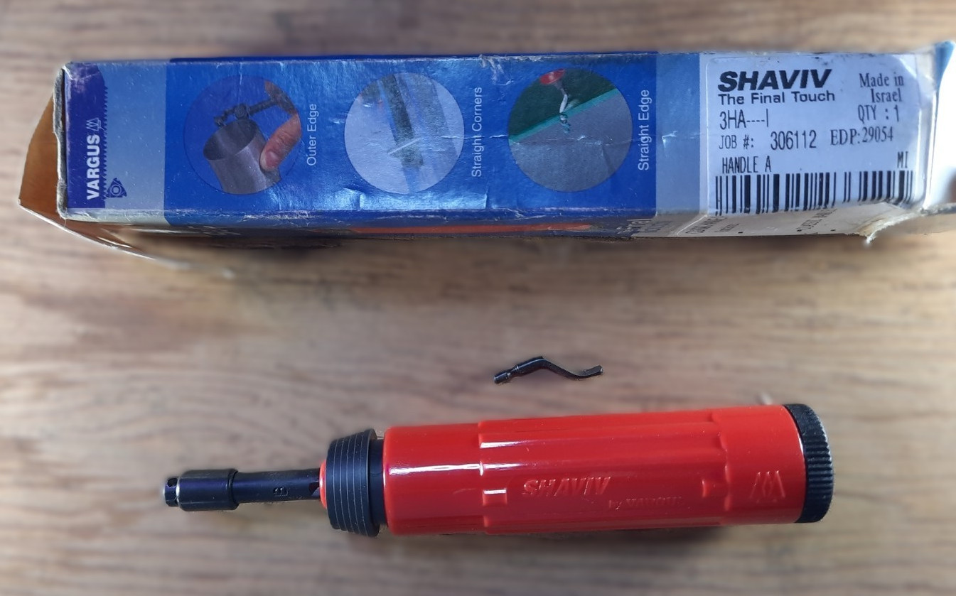 SHAVIV Handle A Deburring Tool w/ Blade – NOS – New Open Box – Made in Israel