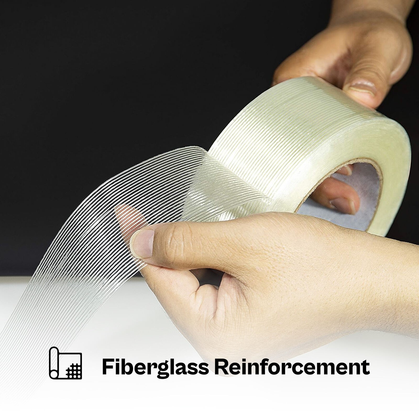 24 Rolls Fiberglass Economy Grade Filament Tape – 1 1/2″ x 60 Yards, 4 Mil