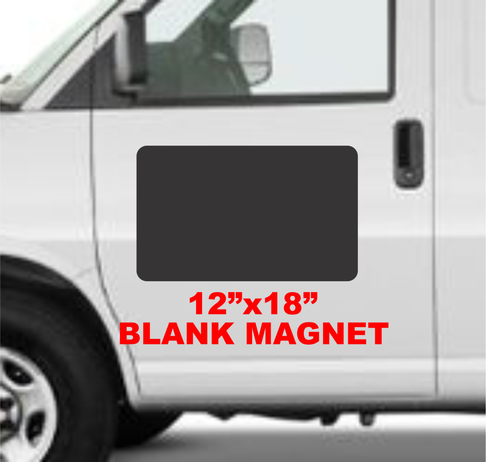 Blank BLACK Vehicle Magnetic 12″x18″ Sign for Car Truck Van SUV