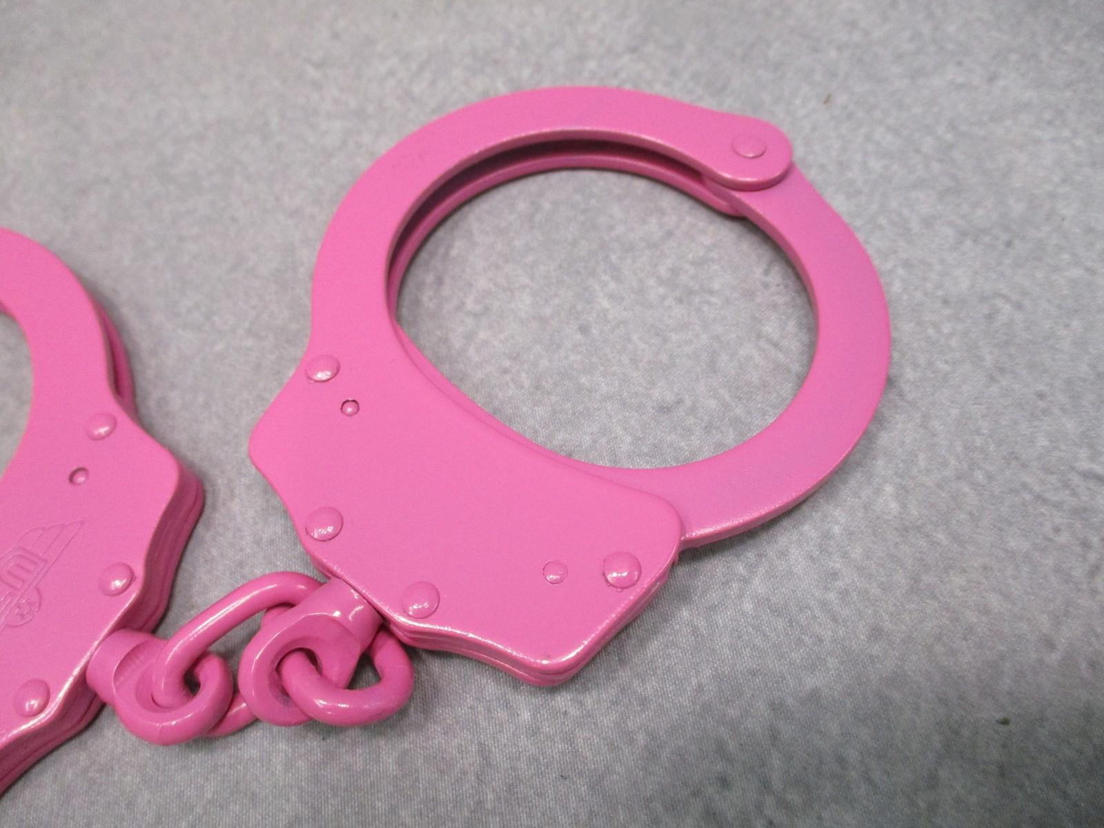 UZI Pink Plated Steel Handcuffs Double Lock with Two Keys New